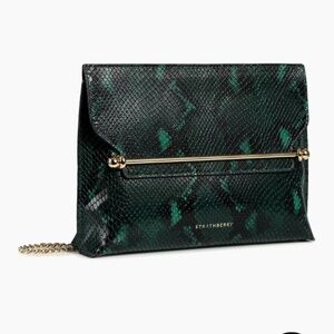 Strathberry Stylist bag in Green Embossed Leather